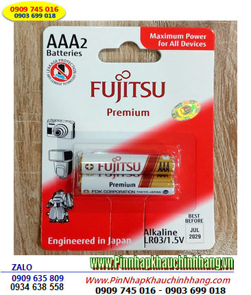 Fujitsu LR03(2B)FP; Pin AAA 1.5v Fujitsu Premium Alkaline LR03(2B)FP _Vỉ 2viên | Made in INdonesia